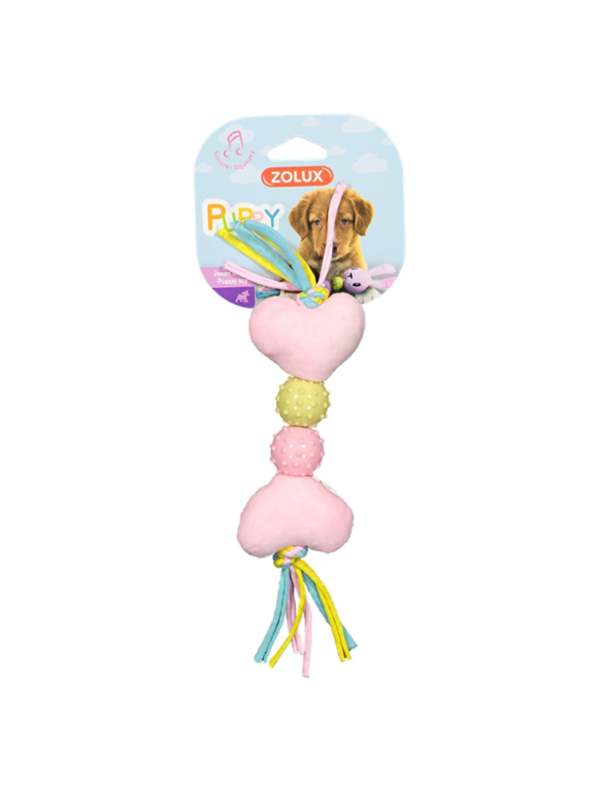 PELUCHE PUPPY CORAÇÃO ROSA XS